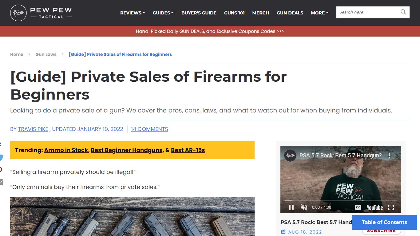 [Guide] Private Sales of Firearms for Beginners - Pew Pew Tactical