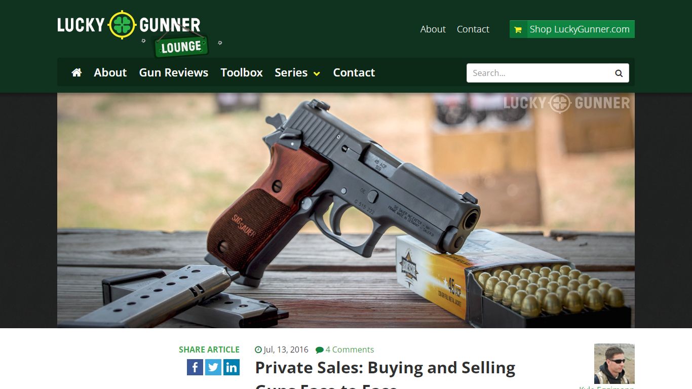 Private Sales: Buying and Selling Guns Face to Face - LuckyGunner.com